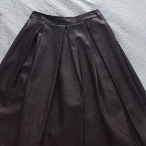 Who What Wear Pleather Midi Skirt